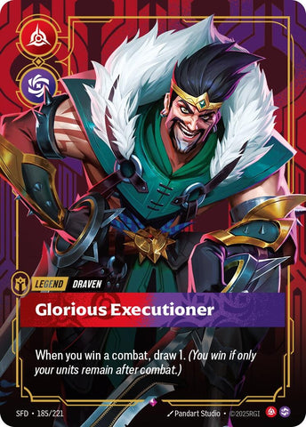 Image for Draven - Glorious Executioner (185/221) [Spiritforged] - Riftbound: League of Legends Trading Card Game