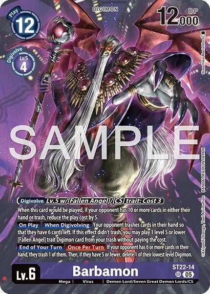 Image for Barbamon (ST22-14 SR) [Starter Deck 22: Amethyst Mandala Advanced Deck Set] - Digimon Card Game
