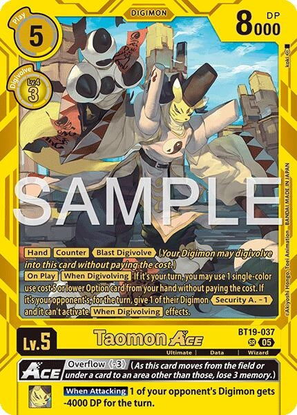 Image for Taomon ACE (Alternate Art) (BT19-037 SR) [Starter Deck 22: Amethyst Mandala Advanced Deck Set] - Digimon Card Game