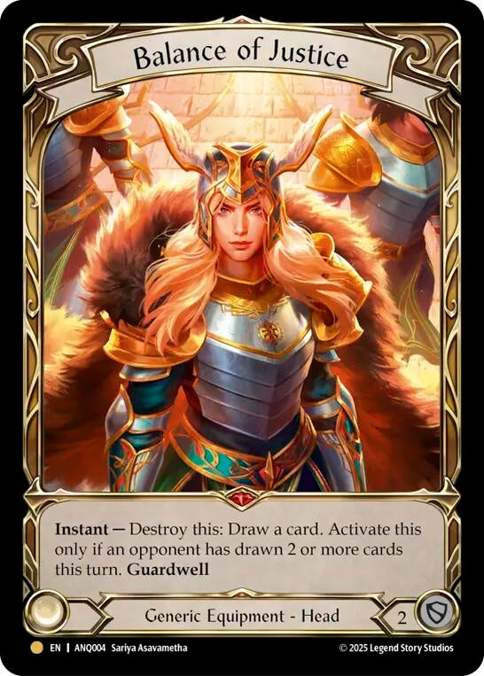 Image for Balance of Justice (ANQ004) [Compendium of Rathe - Antiquity Pack] - Flesh and Blood TCG