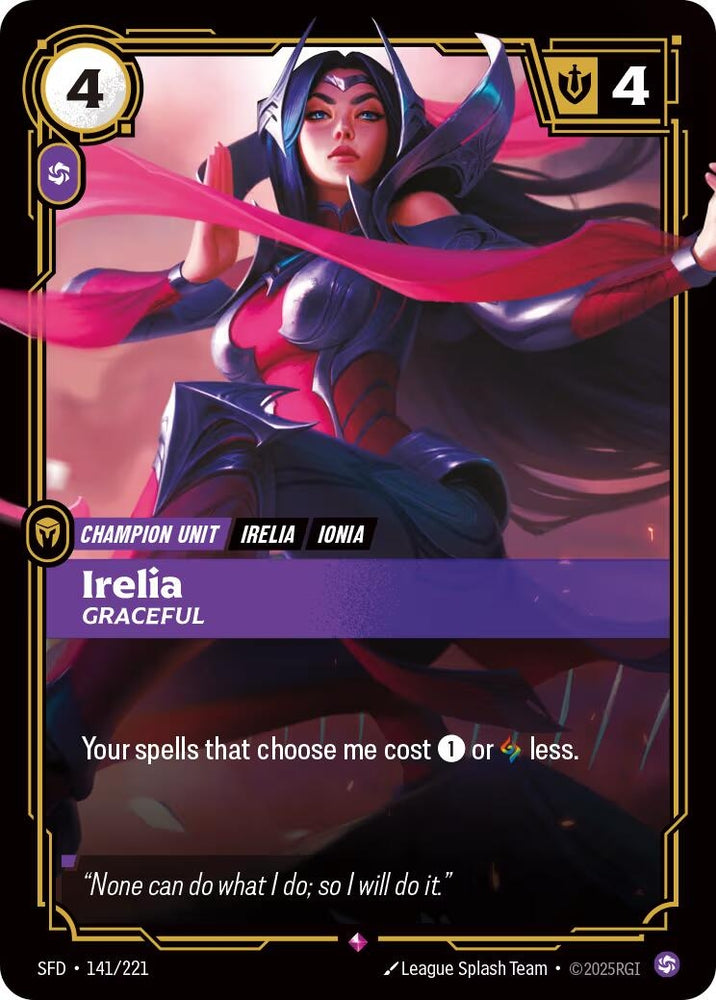 Image for Irelia - Graceful (141/221) [Spiritforged] - Riftbound: League of Legends Trading Card Game