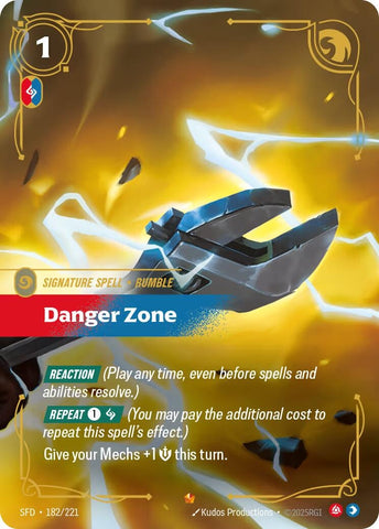Image for Danger Zone (182/221) [Spiritforged] - Riftbound: League of Legends Trading Card Game