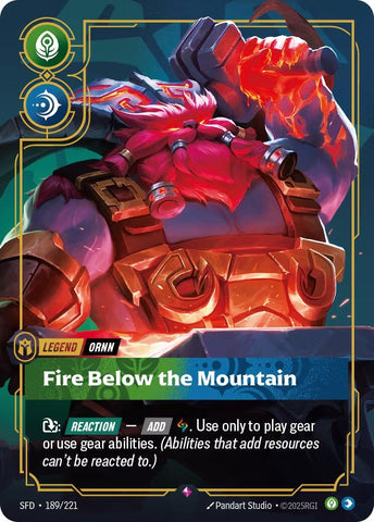 Image for Ornn - Fire Below the Mountain (189/221) [Spiritforged] - Riftbound: League of Legends Trading Card Game