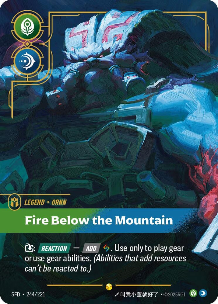 Image for Ornn - Fire Below the Mountain (Overnumbered) (244/221) [Spiritforged] - Riftbound: League of Legends Trading Card Game