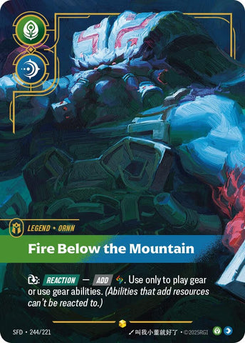 Image for Ornn - Fire Below the Mountain (Overnumbered) (244/221) [Spiritforged] - Riftbound: League of Legends Trading Card Game