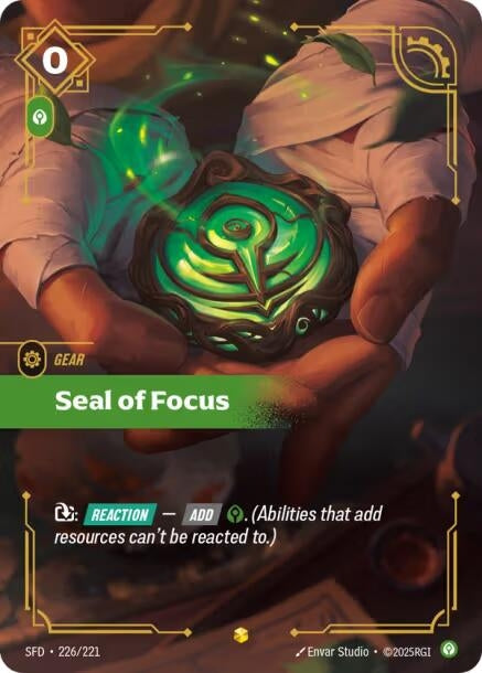 Image for Seal of Focus (Overnumbered) (226/221) [Spiritforged] - Riftbound: League of Legends Trading Card Game