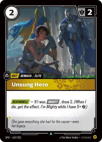 Image for Unsung Hero (167/221) [Spiritforged] - Riftbound: League of Legends Trading Card Game