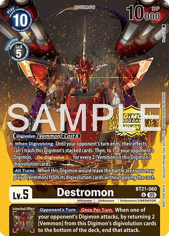 Image for Destromon (Championship 25-26 Season 2 Tamers Pack) (BT21-060 U) [World Convergence] - Digimon Card Game