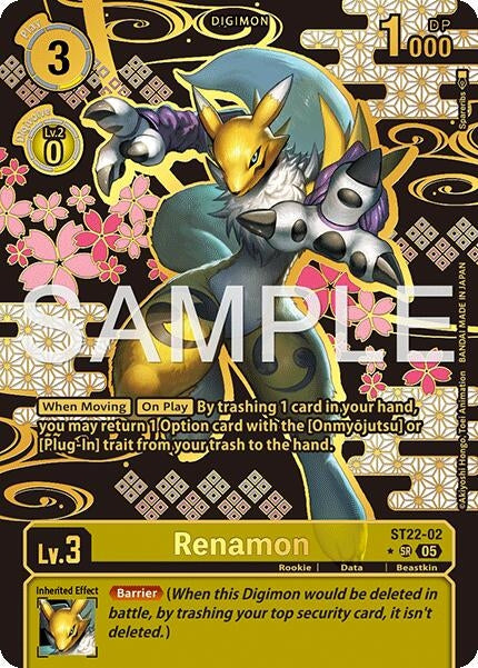 Image for Renamon (Rare Pull) (ST22-02 SR) [Starter Deck 22: Amethyst Mandala Advanced Deck Set] - Digimon Card Game