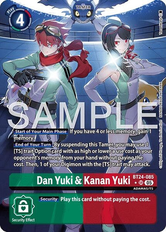 Image for Dan Yuki & Kanan Yuki (Alternate Art) (BT24-085) [Time Stranger] - Digimon Card Game