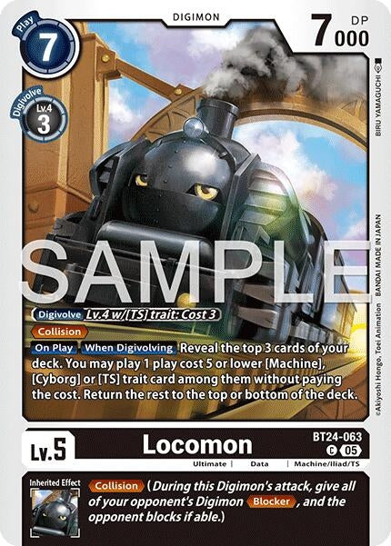 Image for Locomon (BT24-063 C) [Time Stranger] - Digimon Card Game