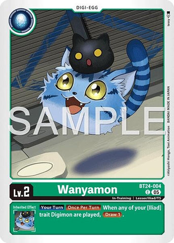 Image for Wanyamon (BT24-004 C) [Time Stranger] - Digimon Card Game