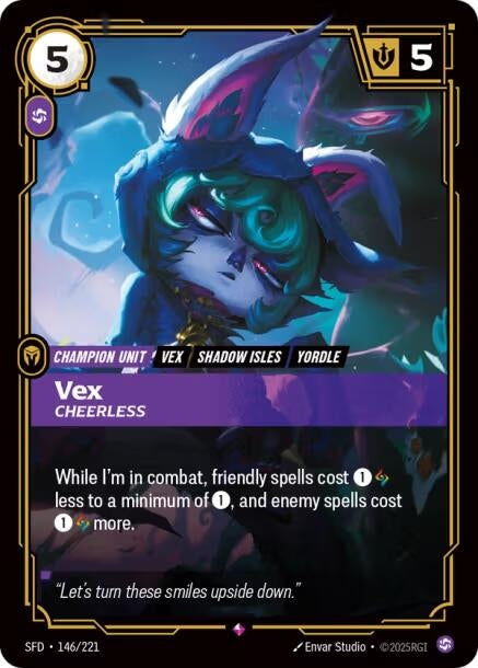 Image for Vex - Cheerless (146/221) [Spiritforged] - Riftbound: League of Legends Trading Card Game