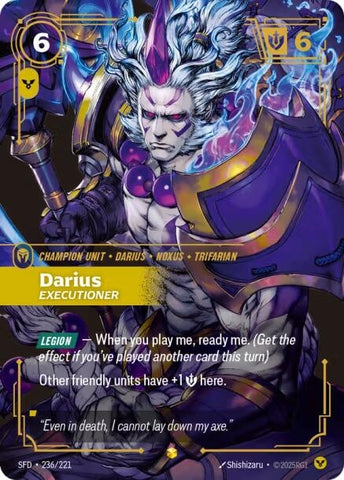 Image for Darius - Executioner (Overnumbered) (236/221) [Spiritforged] - Riftbound: League of Legends Trading Card Game