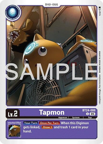 Image for Tapmon (BT24-006 C) [Time Stranger] - Digimon Card Game