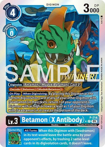 Image for Betamon (X Antibody) (Official Store Tournament 2026 Vol. 1 Winner) (P - 214 P) [Digimon Promotion Cards] - Digimon Card Game