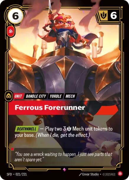 Image for Ferrous Forerunner (021/221) [Spiritforged] - Riftbound: League of Legends Trading Card Game