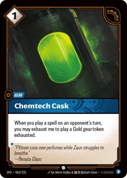 Image for Chemtech Cask (063/221) [Spiritforged] - Riftbound: League of Legends Trading Card Game
