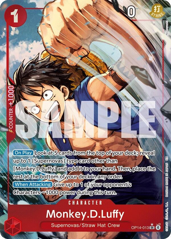 Monkey.D.Luffy (Alternate Art) (OP14-013) [The Azure Sea's Seven]