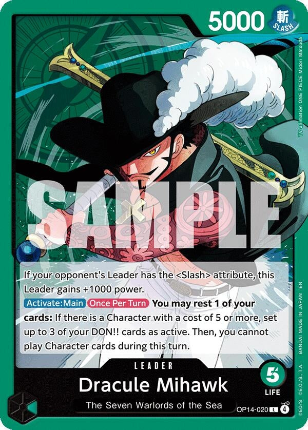 Dracule Mihawk (OP14-020) [The Azure Sea's Seven]