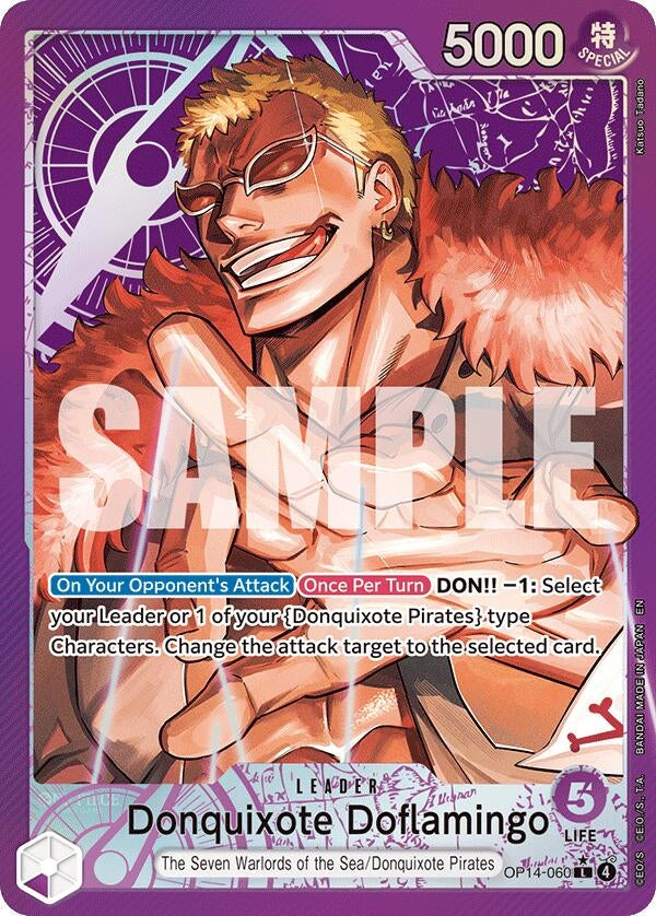 Donquixhote Doflamingo (Alternate Art) (OP14-060) [The Azure Sea's Seven]