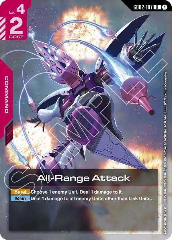 Image for All-Range Attack (Newtype Challenge 2025 Mission 3) (GD02-107) [Gundam Promotional Cards] - Gundam Card Game