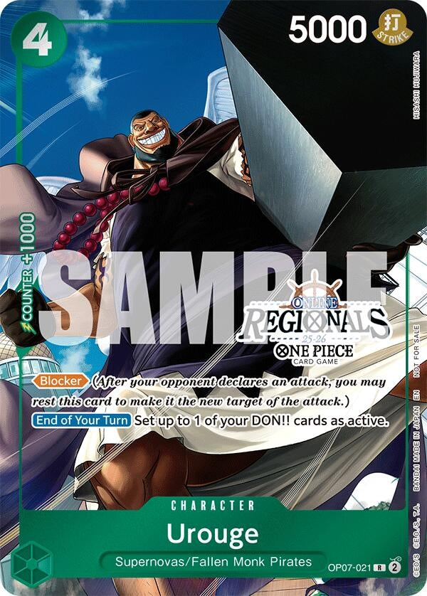Image for Urouge (Online Regional Participation Pack 2025 Vol.1) (OP07-021) [One Piece Promotion Cards] - One Piece Card Game