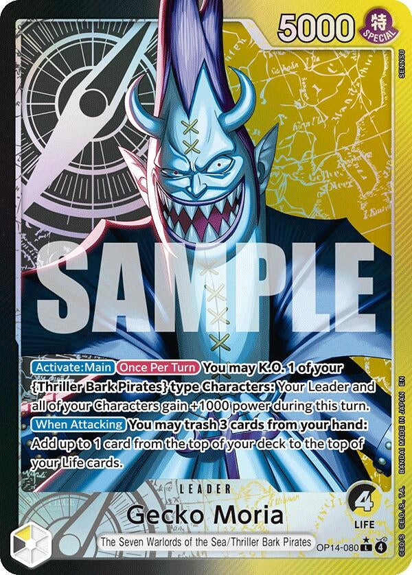 Gecko Moria - OP14-080 (Alternate Art) (OP14-080) [The Azure Sea's Seven]