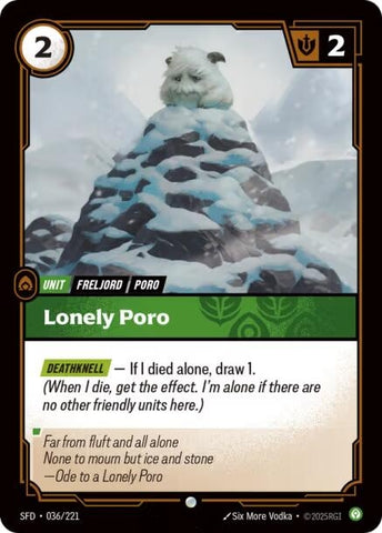 Image for Lonely Poro (036/221) [Spiritforged] - Riftbound: League of Legends Trading Card Game