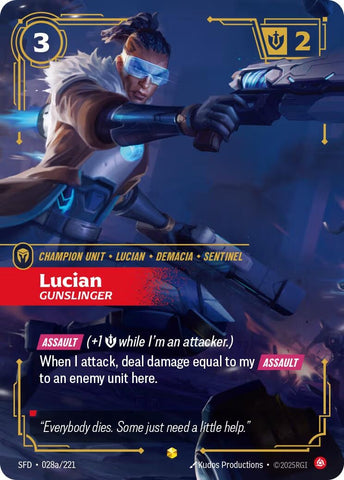 Image for Lucian - Gunslinger (Alternate Art) (028a/221) [Spiritforged] - Riftbound: League of Legends Trading Card Game