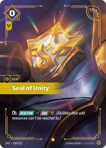 Image for Seal of Unity (Overnumbered) (238/221) [Spiritforged] - Riftbound: League of Legends Trading Card Game