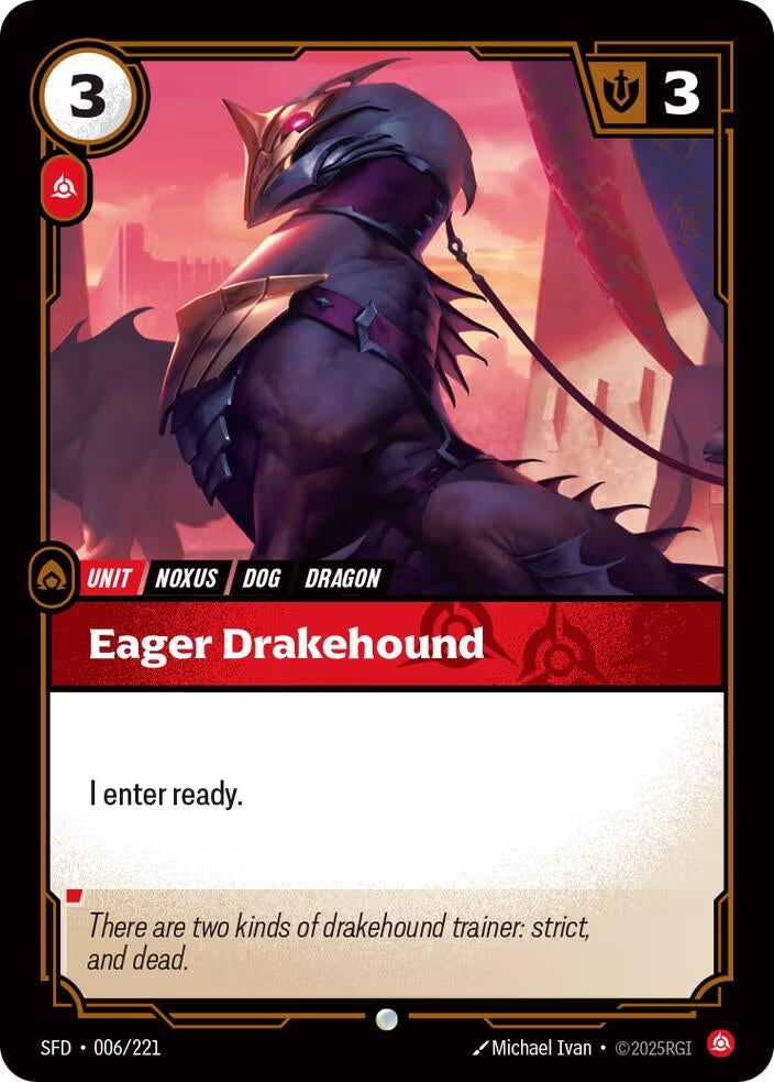 Image for Eager Drakehound (006/221) [Spiritforged] - Riftbound: League of Legends Trading Card Game