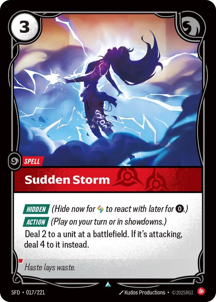 Image for Sudden Storm (017/221) [Spiritforged] - Riftbound: League of Legends Trading Card Game