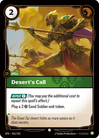 Image for Desert's Call (031/221) [Spiritforged] - Riftbound: League of Legends Trading Card Game