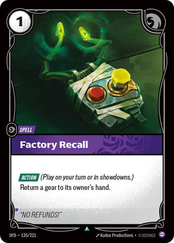 Image for Factory Recall (135/221) [Spiritforged] - Riftbound: League of Legends Trading Card Game