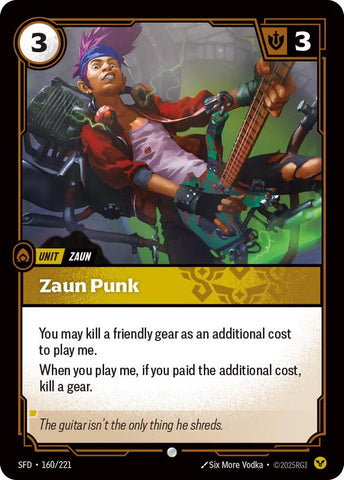 Image for Zaun Punk (160/221) [Spiritforged] - Riftbound: League of Legends Trading Card Game