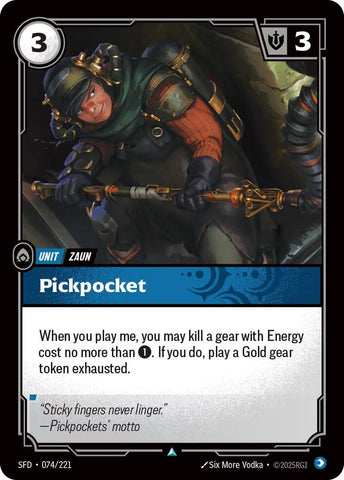Image for Pickpocket (074/221) [Spiritforged] - Riftbound: League of Legends Trading Card Game