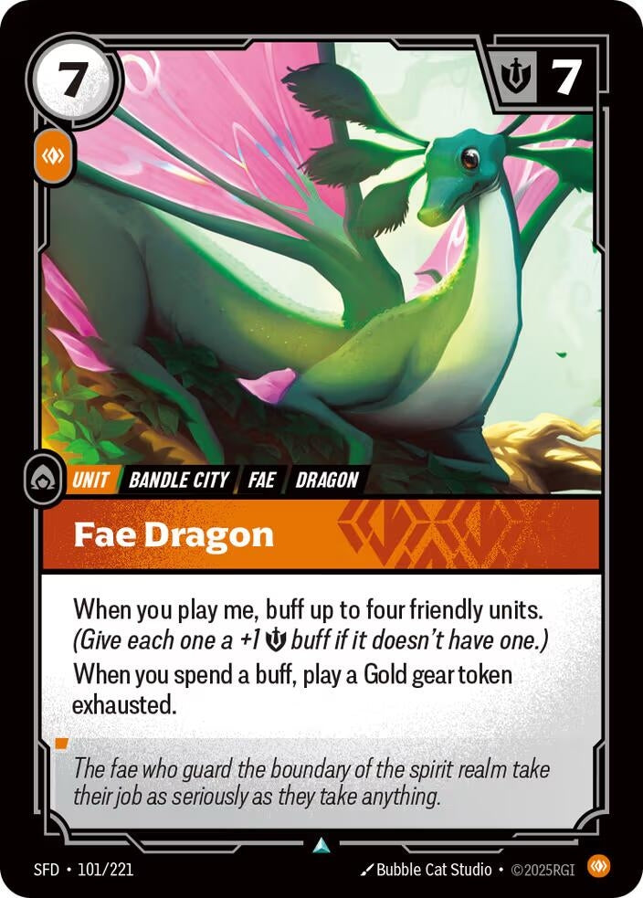 Image for Fae Dragon (101/221) [Spiritforged] - Riftbound: League of Legends Trading Card Game