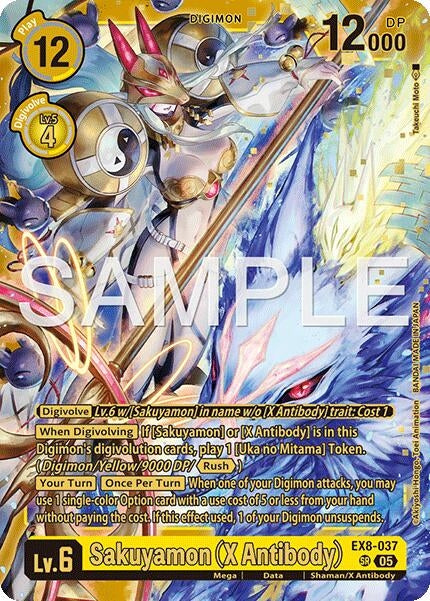 Image for Sakuyamon (X Antibody) (Alternate Art) (EX8-037 SR) [Starter Deck 22: Amethyst Mandala Advanced Deck Set] - Digimon Card Game