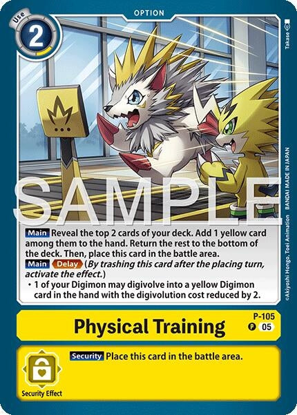 Image for Physical Training (P-105) (Alternate Art) (P-105 P) [Starter Deck 22: Amethyst Mandala Advanced Deck Set] - Digimon Card Game