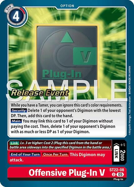 Image for Offensive Plug-In V (ST22-08 U) [Starter Deck 22: Amethyst Mandala Advanced Deck Set Release Event Cards] - Digimon Card Game