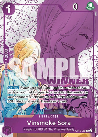 Image for Vinsmoke Sora (Winner Pack 2026 Vol. 1) (OP12-062) - One Piece Card Game