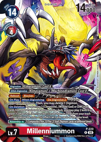 Image for Millenniummon (Time Stranger Box Topper) (P-220 P) [Digimon Promotion Cards] - Digimon Card Game