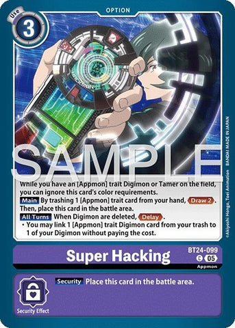Image for Super Hacking (BT24-099 C) [Time Stranger] - Digimon Card Game