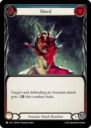 Image for Shred (Blue) (AAC029) [Armory Deck: Arakni] - Flesh and Blood TCG