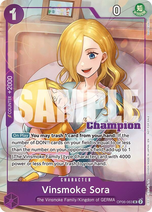 Image for Vinsmoke Sora (CS 25-26 Winner Card Set 2) (OP06-063) [One Piece Promotion Cards] - One Piece Card Game
