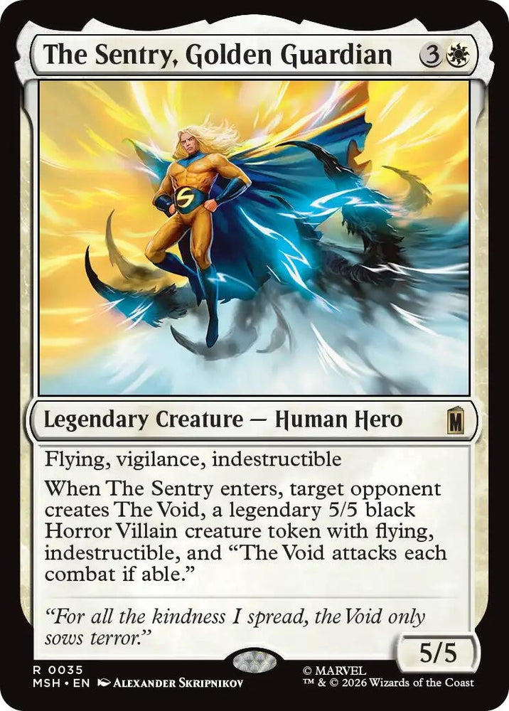 Image for The Sentry, Golden Guardian (35) [Marvel Super Heroes] (MSH) - Magic: The Gathering