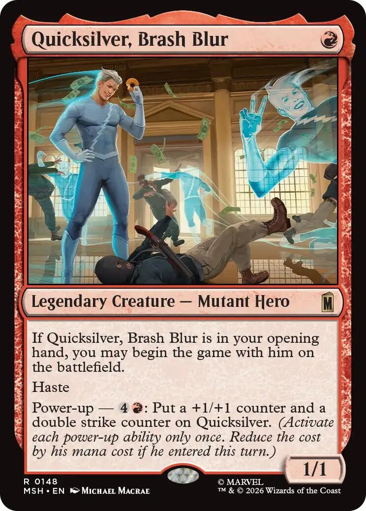 Image for Quicksilver, Brash Blur (148) [Marvel Super Heroes] (MSH) - Magic: The Gathering