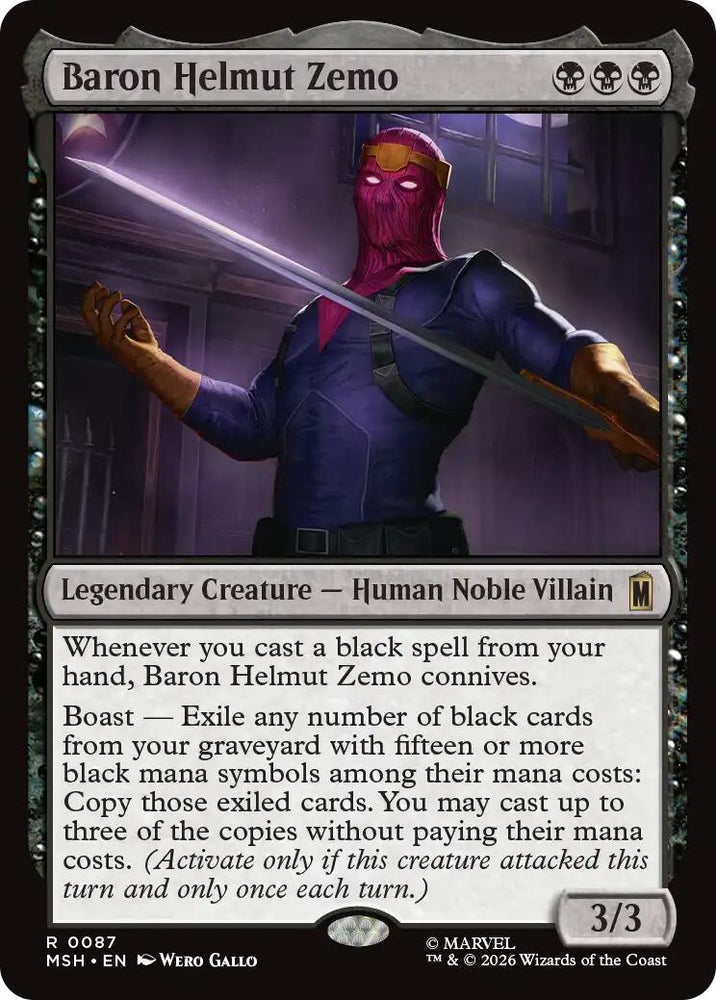 Image for Baron Helmut Zemo (87) [Marvel Super Heroes] (MSH) - Magic: The Gathering