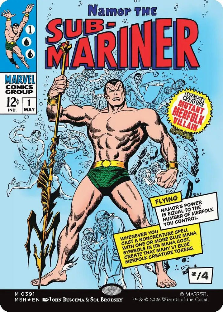 Image for Namor the Sub-Mariner (Borderless) (0391) (391) [Marvel Super Heroes] (MSH) - Magic: The Gathering